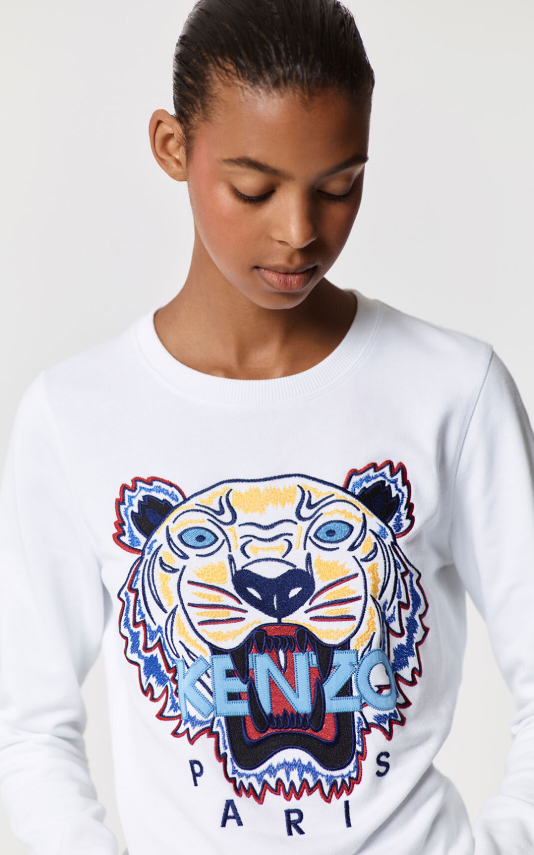 Kenzo Tiger Melegítő Felső Női Fehér | ID.109319